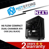 NZXT H6 FLOW COMPACT DUAL-CHAMBER ATX CASE (ALL BLACK) - CC-H61FB-01