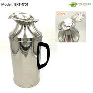 2Litre Stainless Steel Vacuum Flask Glass Liner Flask Air Panas Termos Air Panas Kaca