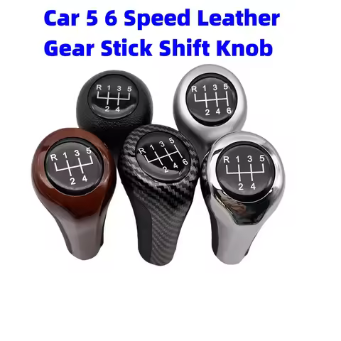 5/6 Speed Car Leather Gear Stick Shift Knob For BMW X1 X3 X5 E84 E83 E53 For BMW 1 3 5 6 Series For 