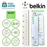 Belkin 6-outlet Economy Series Surge Protection Power Extension Socket (3m)