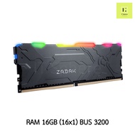 Ram 16GB BUS3200 DDR4 (แรม Zadak MOAB RGB DDR4 3200 16GB (16GB x 1)) ประกันตลอดอายุการใช้งาน