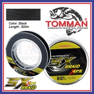 300m (30-80LB) Tomman Sx Braid Fishing Line Tali Pancing Benang