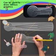 INTERESTING Mandala Drawing Template, Multifunctional Reusable Drawing Ruler, Transparent Acrylic Ci