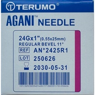 TERUMO AGANI NEEDLES 24G X 1" (0.55x25mm) Regular Bevel