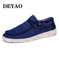 2022 Summer New Men's Canvas Boat Shoes Fashion Slip On Loafers Men Casual Shoes Light Male Canvas Sneakers Non-Slip Deck Shoes