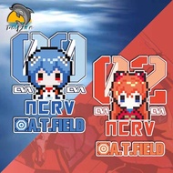 Car Sticker Unique EVA Co-Branded Neon Genesis Evangelion Asuka Ling Polly Electric Car Sticker Deco