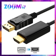 1.8M / 3M DISPLAYPORT DP TO HDMI CABLE MALE TO MALE GOLD PLATED FULL 4K UHD