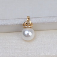 1838 Gold Empty Holder diyG18k White Gold AU750 Korean Pearl 9-14 Pendant Small Pendant Gold Queen C