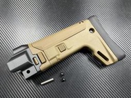 {凱璿 生存遊戲專賣店} 5KU ACR 風格 戰術折疊 伸縮槍托 for VFC MP5A5 / MP5K 沙色