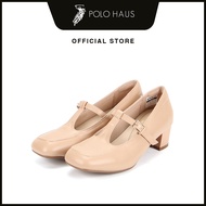 POLO Ladies Julissa Casual Thick Heeled Shoes - P22406-CV01SV-53-ALMOND
