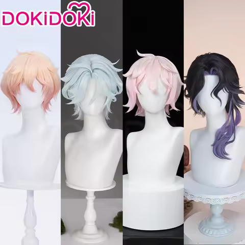 IN STOCK Dahlia Ifa Pantalone Wig Game Genshin Impact DokiDoki Men Pink Hair Mondstadt Ifa Cosplay D
