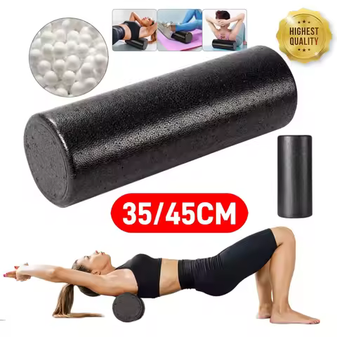 30/45cm Solid Core Back Foam Roller High-Density Round Foam Roller Deep Tissue Massager for Exercise