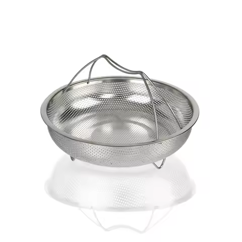 tastyWay Stainless Steel Food Steamer Basket Pressure Cooker Steamer Basket with Handle Steaming Gri