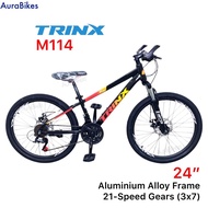 TRINX 24” M114 Mountain Bike New Bicycle 21 Speed Aluminium Alloy Frame