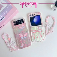 [NEW] Samsung Z Flip Case Butterfly Hologram & Bow Hologram with Keychain | For Samsung Z Flip 7 6 5