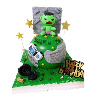 Avengers themed Birthday Cake (Hulk themed)
