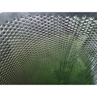 Round Hole Corrugated Iron for SPEAKERS - 0.8mm thick (8dem correct) - 6mm(6ly) hole - Black Powder 