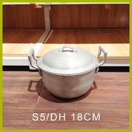 ◸ ☇ ∮ Kaldero Ordinary Body Double Handle Aluminum 6 different sizes thick built Pares Kaldero