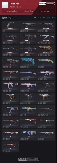 VALORANT 帳號，多款造型
