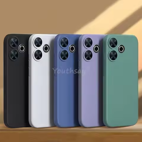 For Xiaomi Poco F6 Case Poco F6 Cover Liquid Silicone Plain TPU Anti-drop Matte Phone Protector Cove