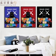Perilla-Sesame Street Kaws ภาพติดผนังแฟชั่นสุดสร้างสรรค์ภาพการ์ตูนตกแต่งร้านเสื้อผ้าป้ายห้องรับแขกห้
