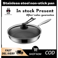 24/26/28CM Non Stick Pan Wok With Cover Composite Coating High Quality Kitchen Iron Frying Pan Origi