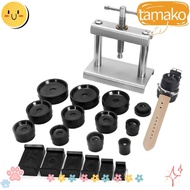 TAMAKO Watch Gland, Repair Tool 12/18 Die Kit Watch Press Set, Durable with Thickened Base Plate Metal  Closing Watch Back Watchmaker