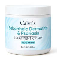 Calvris Scalp & Beard Relief Cream - Steroid-Free Botanical Formula with Kudzu Root, Goldthread & Jo