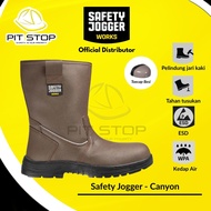 Safety Jogger Canyon S3 Brown Leather Rubber Sole Steel Toe Iron Cap Project Safety Shoes