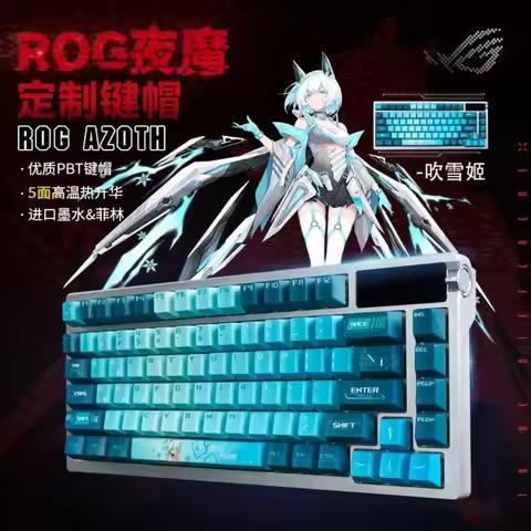 ROG AZOTH Theme Key Cap Custom Cartoon PBT Keyboard Keycaps Five Side Thermal Sublimation 81Keys Che