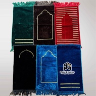 Small Plain Velvet Prayer Rug Premium Turkey 35x60cm Small Plain Turkish Prayer Rug