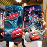 Cartoon Car Lightning McQueen Soft Black Silicon TPU Cell Phone Case For OPPO A96 RENO 10 8 7 6 5 4 6.6 X T Z F21 X2 Find X3 Pro Plus Zoom Lite 5G