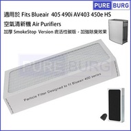 替換用 H13 級 SmokeStop HEPA 含活性碳濾網濾芯組適用於 Blueair 405 490i AV403 450e HS 空氣清新機