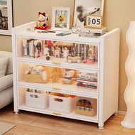 [48H Shipping] Steel bookcase storage cabinet with doors, children's bookshelf, dustproof home displ