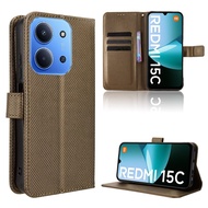 Cho Xiaomi POCO C85 vỏ lật điện thoại di động chủ đứng cho pococ85 trường hợp ví mặt sau bằng da nhự