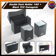 Double Deck Holder 160+ Black TCG Gamegenic Card Storage BOX Set Of 2 Boxes (Can Insert Cards) 160 S