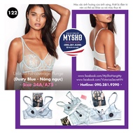 [Size 34A/A75 - 122] Luxe Lingerie Unlined Full-coverage Plunge Bra (Dusty Blue - No Foam)