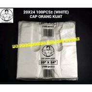 CAP ORANG KUAT 10x13/12x16/16x19/18x22/20x24 -100pcs± Disposable plastic bag / singlet bag / handle 