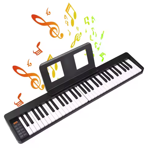 61-Key Foldable Electronic Piano Multifunctional Electronic Organ 61 Keys Sensitive Piano Keyboard w