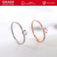 Gadoka Women's Titanium Celestial Jewel Anti-Rust Ring Cincin Titanium Anti Karat Cincin Perempuan