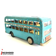 Vintage 1960s Double Decker Bus Tin Toy