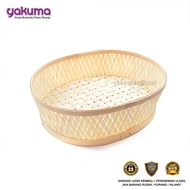 KERANJANG BAMBU PARCEL / TEMPAT BUAH BAMBU OVAL (MEDIUM)