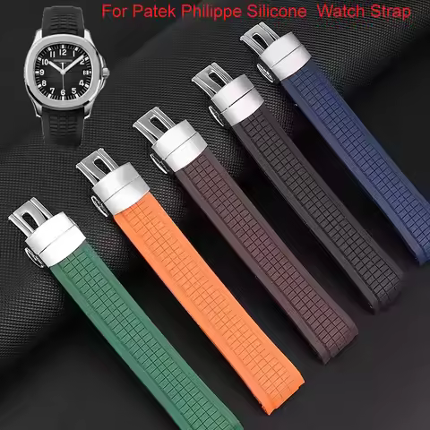 High Quality Soft Rubber Watch Band Aquanaut Fits For Patek Philippe Silicone 5164A 5167A 5168A Fold