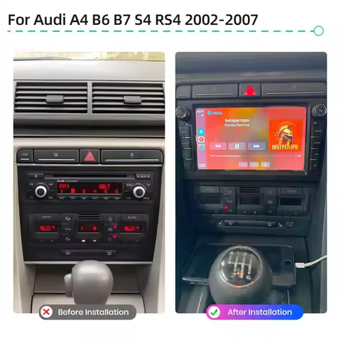 CarPlay Android 14.0 Car Multimedia Player GPS Navigation 4G WiFi Bluetooth Stereo Car Radio For Aud