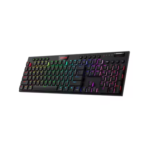 Redragon K618 Horus Wireless RGB Mechanical Keyboard, Bluetooth/2.4Ghz/Wired Tri-Mode Low Profile Ga
