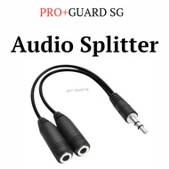 [SG] 3.5mm Audio Splitter Adapter 1 male to 2 female Split Sound Cable Splitter earphones headphones