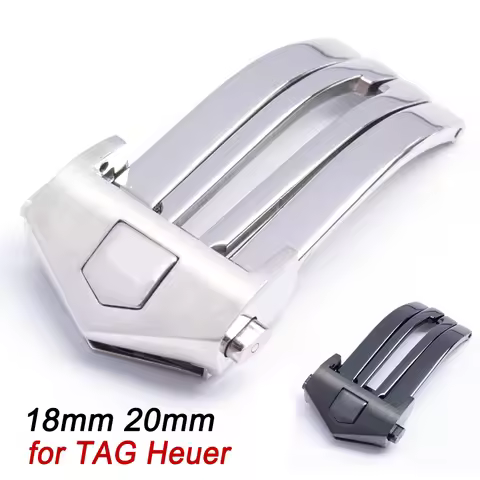 18mm 20mm Stainless Steel Watch Buckle for TAG Heuer Strap Folding Clasp for Silicone Leather Watchb