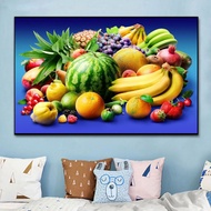 DIY 5D Round full Fruit, Watermelon Banana Pineapple Orange Strawberry beads Painting diamond painting,beads painting