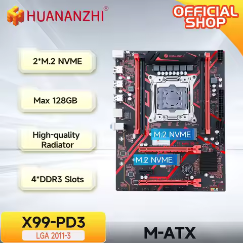 HUANANZHI X99 PD3 LGA 2011-3 XEON X99 Motherboard support Intel XEON E5 2696 2678 2676 2673 2666 V3 