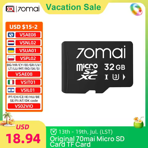 70mai Micro SD Card TF Card Ultra-high Speed UHS-3 Level for Dash Cam T800 X800 A810 A510 A800SE A80